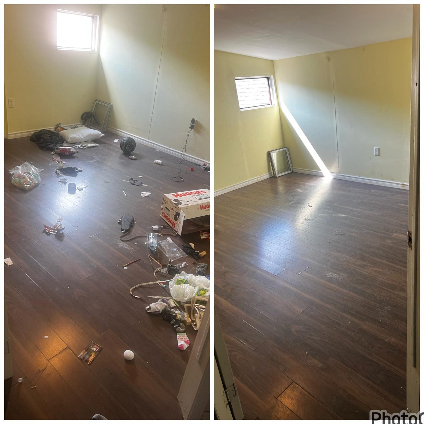 Before and after cleaning by Cunningham Cleaning Services in Niagara and the GTA